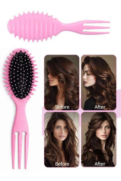 Generic Brand Curly Hair Comb Curl Comb Hair Styling Set Miraculous Comb Magical Curl Hair Brush