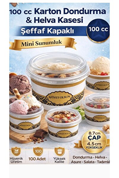 figanlar ambalaj 100 cc küçük boy Karton Dondurma aşure tatlı Helva Kasesi Şe...