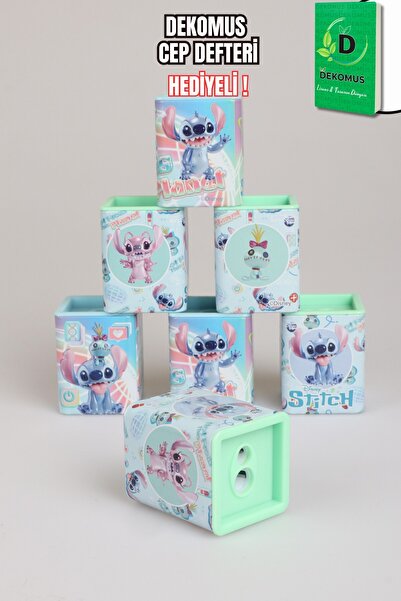 Stitch x Dekomus Lisanslı Çift Bıçaklı Metal Kalemtraş Tek Adet"Dekomus Cep D...