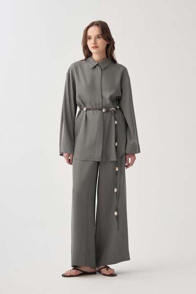 ALLDAY Anthracite-Comfortable Pants Suit