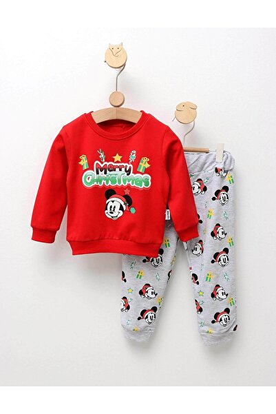 MiniKids Σετ Μίκυ Καλά Χριστούγεννα ρόζ