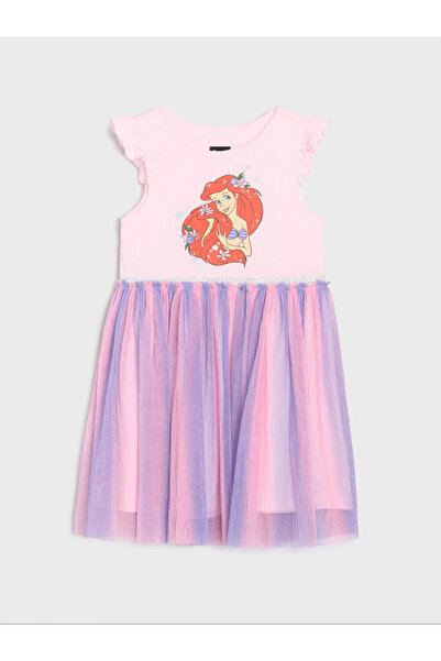 Disney Βαμβακερό Φόρεμα με Τούλινη Φούστα, Αριέλ η Μικρή Γοργόνα