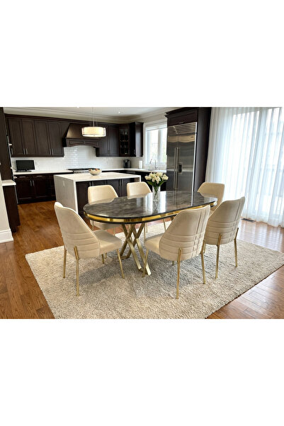 ÜNALMIŞ Mutfak Yemek Masa Sandalye Takımı Lüx Quality 90x170 MDF LAKPANEL (1M...