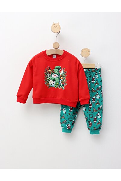 MiniKids Σετ Καλά Χριστούγεννα-Χιονάνθρωπος, ροζ-πράσινο