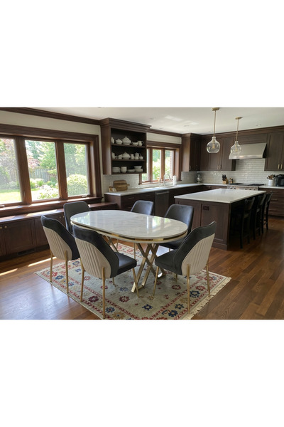 ÜNALMIŞ Mutfak Yemek Masa Sandalye Takımı Lüx Quality 90x170 MDF LAKPANEL (1M...