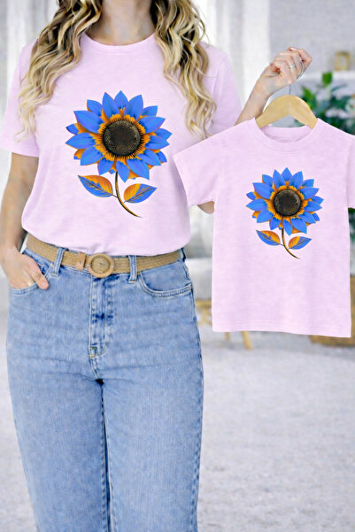 VODEXA Majka Unisex Dječja Kombinacija Oversize T-Shirt Majica za Dvoje PLAVI...