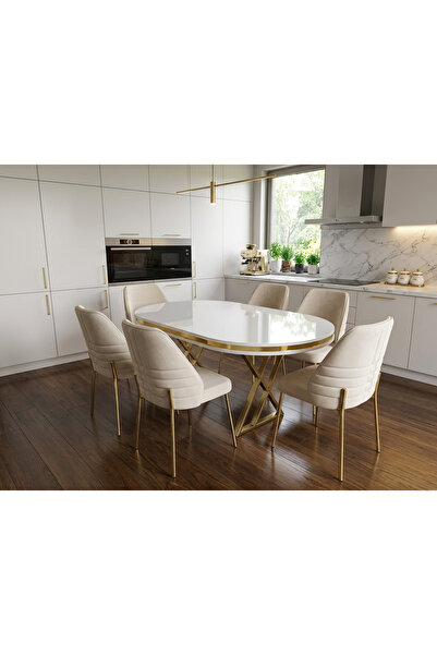 ÜNALMIŞ Mutfak Yemek Masa Sandalye Takımı Lüx Quality 90x170 MDF LAKPANEL (1M...
