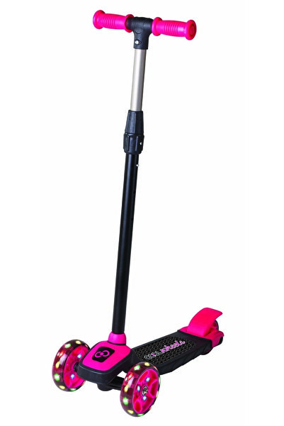 Saule Led Işıklı 3 Tekerlekli Twistable Pembe Çocuk Scooterı