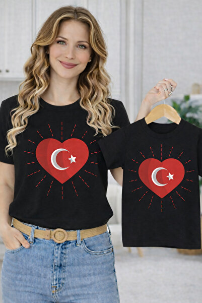 VODEXA تي شيرت للأطفال من الجنسين مقاس كبير، تي شيرت توأم مطبوع عليه علم على ...