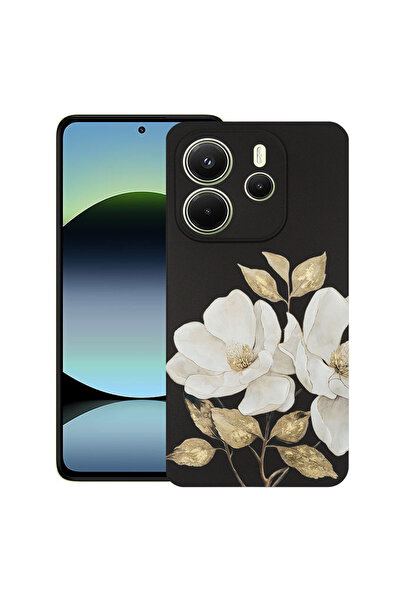 bestcase Υπέρλεπτη Θήκη για Xiaomi Redmi Note 14 5G, Φλοράλ - Χρυσή Καμέλια, ...