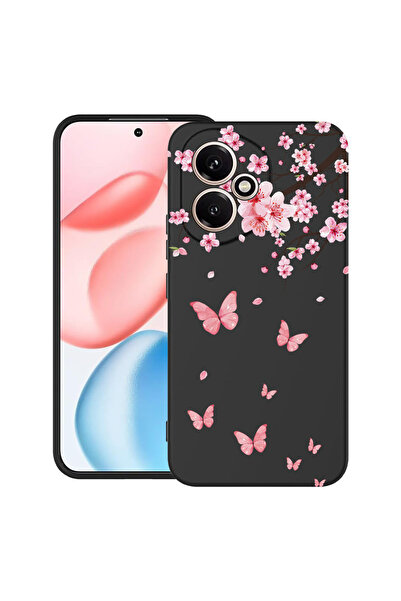 bestcase Υπέρλεπτη Θήκη για Honor 400, Ροζ Άνθη Κερασιάς & Πεταλούδες, 206007...