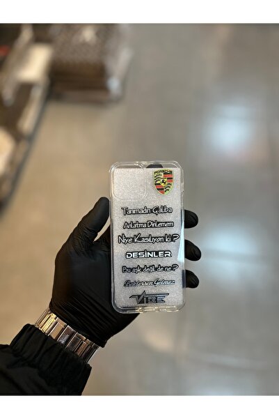 MS Garaj / ŞEFFAF SİLİKON KILIF + DEKOR KAZIMA YAZILAR İPHONE 13 PRO
