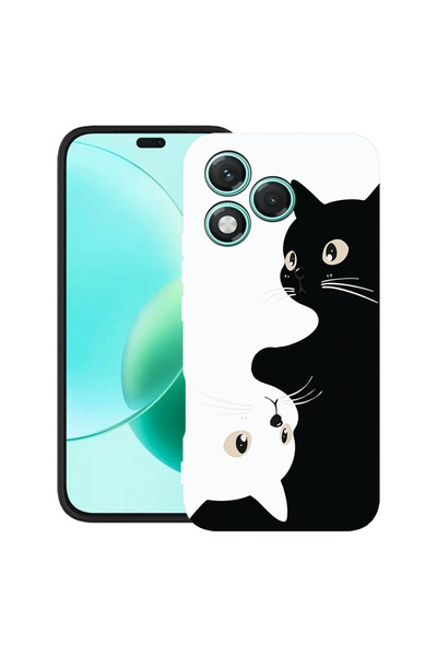 bestcase Υπέρλεπτη Θήκη για Honor 400 Lite, Μαύρες & Λευκές Γάτες, 2022870 B ...