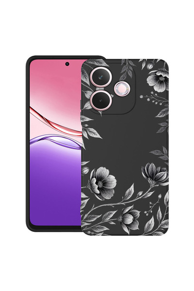 bestcase Husă Ultra Subțire pentru OPPO A5 Pro, Floral Negru, 2052045 B 2035