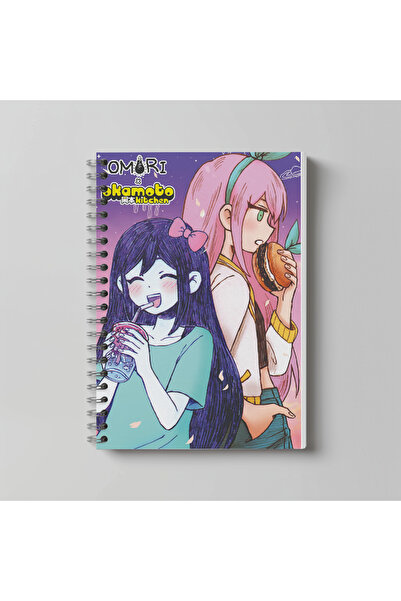 nihonwosekai Caiet Omori Anime, format A4, 60 de coli, fără linii, cu caracte...