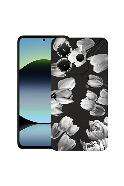 bestcase Υπέρλεπτη Θήκη για Xiaomi Redmi Note 14 4G, Φλοράλ - Μαύρη Τουλίπα, ...