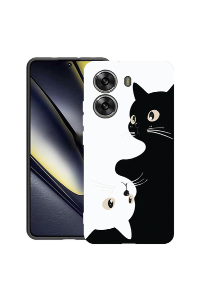 bestcase Υπέρλεπτη Θήκη για Poco X7 Pro 5G, Μαύρες & Λευκές Γάτες, 1992025 B ...