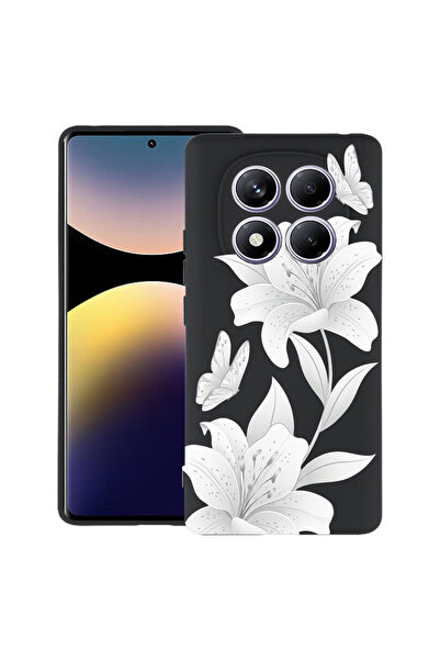 bestcase Υπέρλεπτη Θήκη για Xiaomi Redmi Note 14 Pro 4G, Φλοράλ - Κομψός Λευκ...
