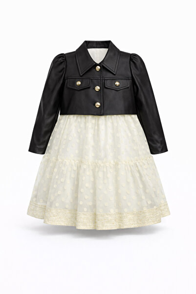 CQCQ Δερμάτινο μπουφάν για κορίτσια, βραδινό φόρεμα πριγκίπισσας, φόρεμα από ...