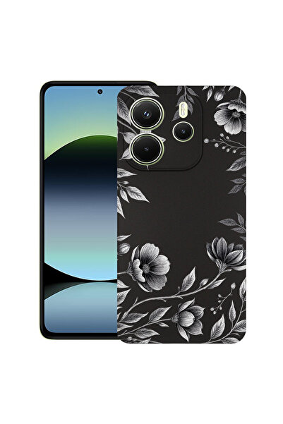bestcase Υπέρλεπτη Θήκη για Xiaomi Redmi Note 14 4G, Μαύρο Φλοράλ, 1926342 B ...