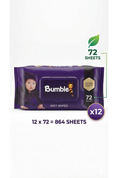 Bumble Βρεφικά υγρά μαντηλάκια |   Συσκευασία 12 τεμαχίων (864 μαντηλάκια) | ...