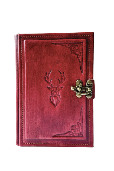 OZ CRAFT NOTE Hakiki Deri El Yapımı Defter – ORMANIN ASALETİ (Geyik Figürlü)