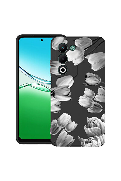 bestcase Υπέρλεπτη Θήκη για Xiaomi Redmi 15 (171mm), Φλοράλ - Μαύρη Τουλίπα, ...