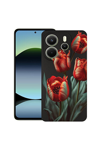bestcase Υπέρλεπτη Θήκη για Xiaomi Redmi Note 14 5G, Φλοράλ - Κόκκινη Τουλίπα...