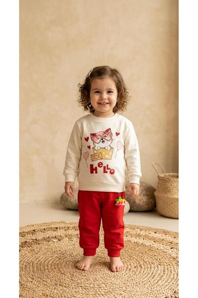 MOMOİRO Printed Girls' & Baby Set