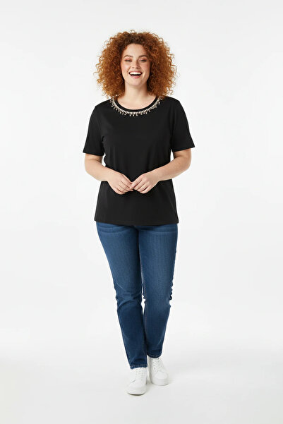 Shape Of You Tricou cu guler brodat cu cristale