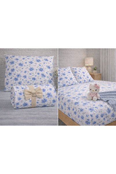 Sheri Home Lastikli Çarşaf Seti– Kaymaz Tam Geçmeli Fitted Sheet –Premium Pam...
