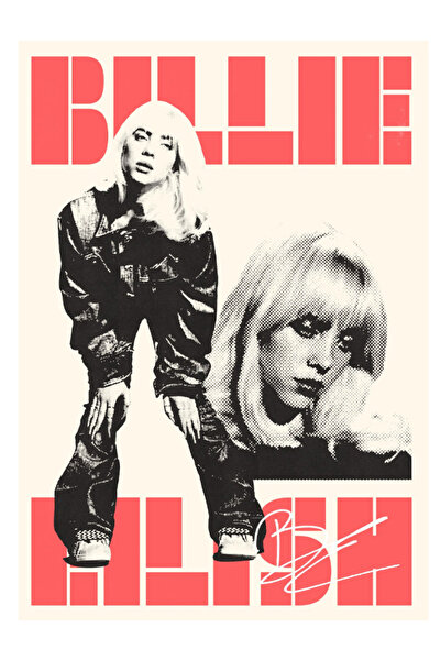 Taranist Poster - Billie Eilish Mavi Dudak - Modern Pop Sanat Posteri