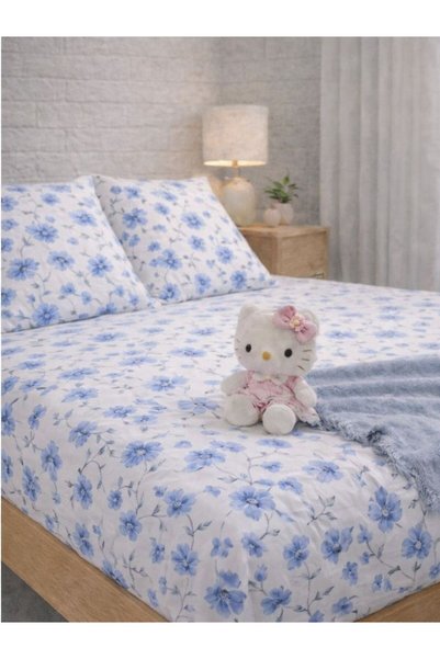 Sheri Home Lastikli Çarşaflı Nevresim Takımı Çift Kişilik Premium CottonALAÇATIMODEL 64s