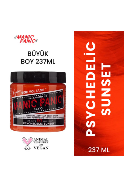 Manic Panic Psychedelic Sunset® Turuncu Saç Boyası 237 ml