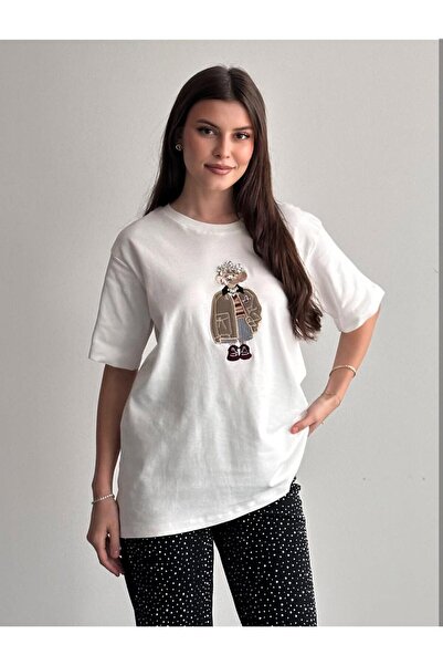 IŞILDA FASHION Μπλουζάκι με λεπτομέρεια εκτύπωσης Işılda