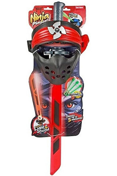 Toi-Toys Σετ Μάσκα Mε Σπαθί Νίντζα Samurai με Φως και ήχο Κόκκινο 23.5x