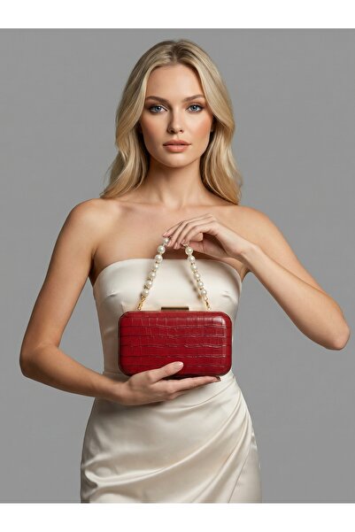 Biçanta Γυναικεία βραδινή τσάντα φορέματος σε μπορντό χρώμα, ματ δερμάτινη με...