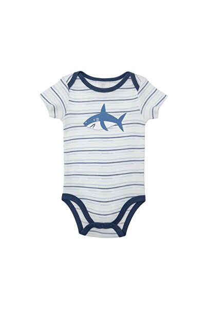 Bambimici -Shark Print Short Sleeve with Pyjama 3-Piece, 03M to 12M
