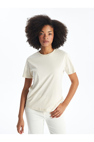 LC Waikiki Γυναικείο μπλουζάκι LCW - Crew λαιμόκοψη, μασίφ εφαρμογή, κοντό μα...