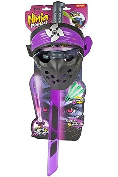 Toi-Toys Σετ Μάσκα Mε Σπαθί Νίντζα Samurai με Φως και ήχο Μωβ 23.5x70cm