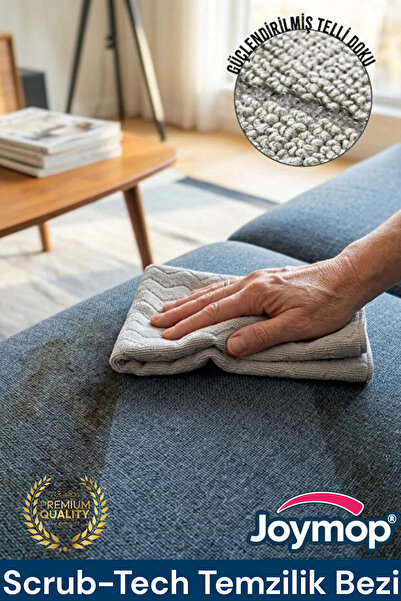 JOYMOP (1 Adet) Scrub-Tech Telli Temizlik Bezi 40x60 cm – Kurumuş ve İnatçı K...