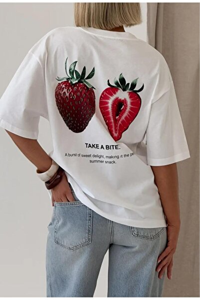 IŞILDA FASHION Μπλουζάκι oversized με στάμπα Işılda