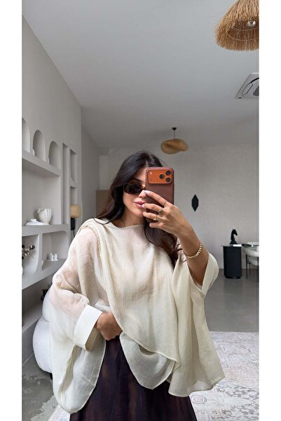 Buket Teke Διαφανής Κάπα σε Χρώμα Πέτρας