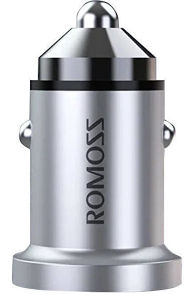 Romoss Φορτιστής Αυτοκινήτου Ασημί με Θύρες: 1xUSB 1xType-C μαζί