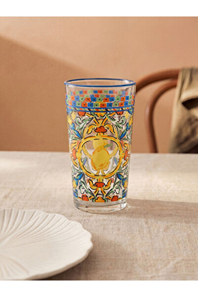 LC Waikiki Rmz Gi̇yi̇m Farkiyla Printed Glass Water Cup 500 ml