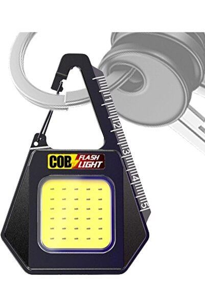 Özkurt Store Mini Anahtarlık Fener Cob LED USB Şarjlı Kamp Işığı