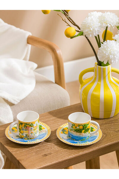 LC Waikiki I Printed 2-Person Porcelain Coffee Cup Set 110 ml from Freezen Store