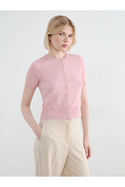 LC Waikiki Rmz Gi̇yi̇m Farkiyla Zero Roba Collar Women's Knitwear Cardigan