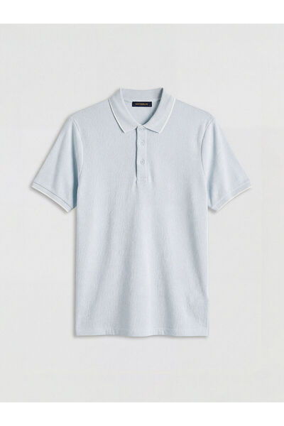 LC Waikiki Blue Polo Neck Men's T-Shirt