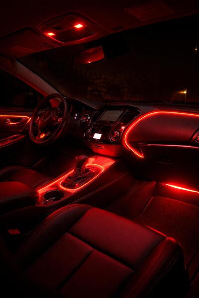Soft Oto ARAÇ İÇİ İP NEON LED 2 METRE KIRMIZI